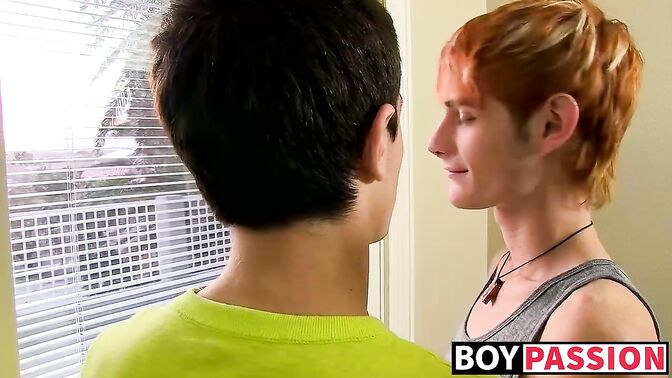 Skinny twinks riding each others dicks