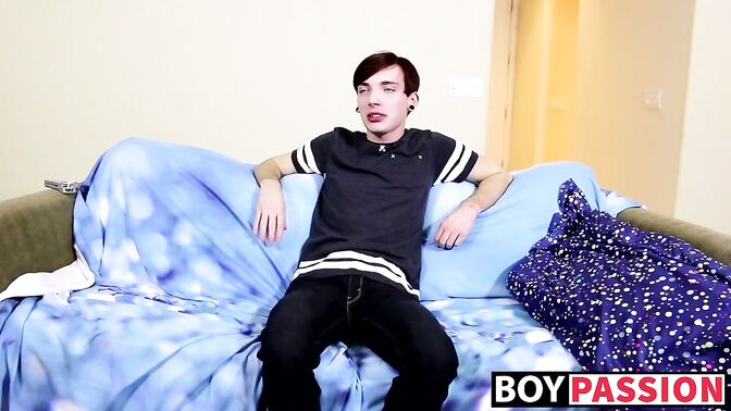 After interview Andrew Miller jacks off