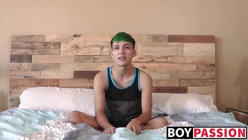 Twink Cole Patrick jerking his big dick