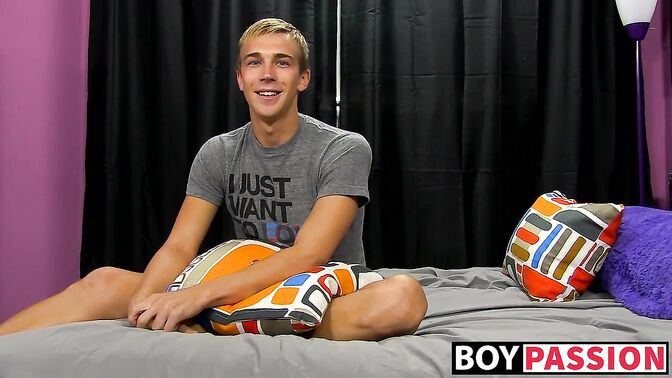 Blond twinks blowing dick and fucking