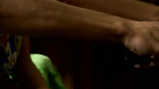 Slender homo forms 69 before anal play