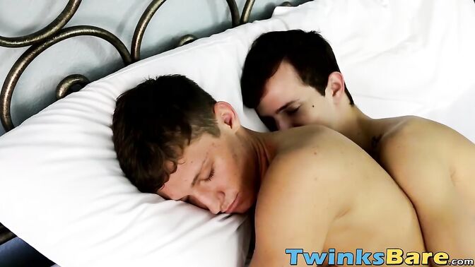 Hot twinks bed breakfast and bareback sex