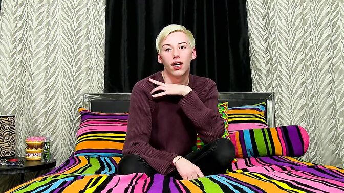 Young dildo user jacks off passionately