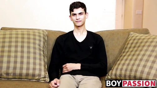 Cutie interviewed before masturbation
