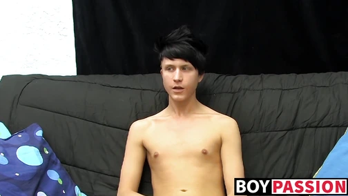 Teen cutie sighs as fingers explore his tight hole