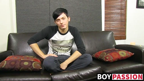 Twink interview ends with him jerking it