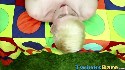 Blond teen gets roughed by inked stud