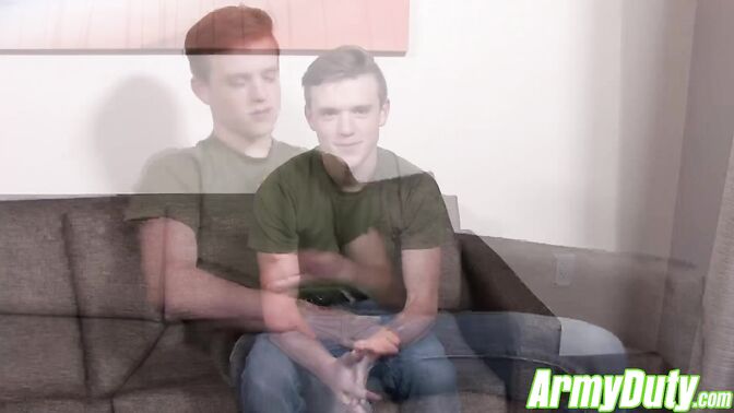 Cute Scott showing ass and jerking off